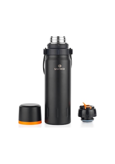 Schafer Santeco Çelik Termos 1200 Ml Siyah