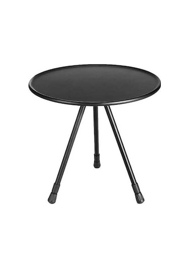 Prestigegoods Alüminyum Alaşımı Katlanır Küçük Yuvarlak Kamp Masası, Taşınabilir Kaldırılabilir, Siyah, 37x37x35-56 Cm, 865 Gr Siyah