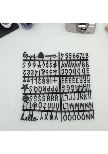 Siyah Harf Seti, 121 Harf Karakterli Yazı Panosu İçin