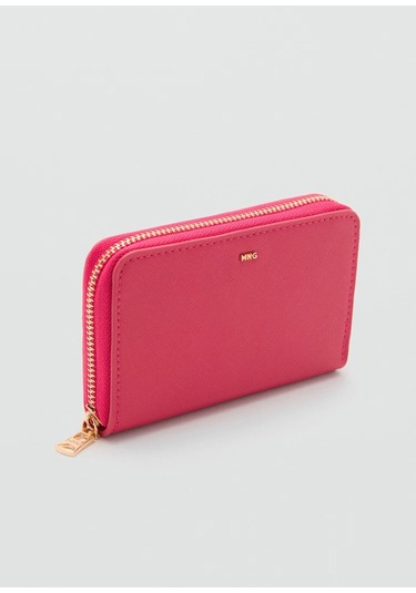 Safiano Görünümlü Kırmızı Cüzdan Kırmızı