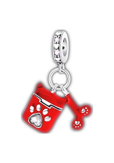Kırmızı Pati İzli Airpods Sallantılı Charm