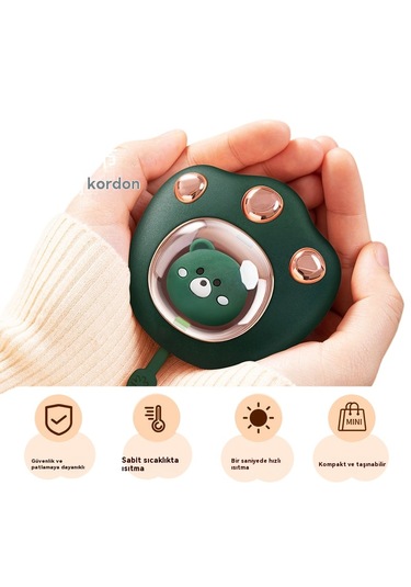 Cat's Claw Usb El Isıtıcısı-yeşil