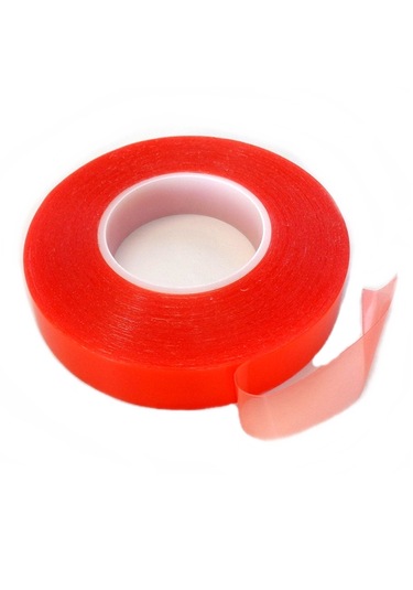 Kırmızı Polyester Çift Taraflı Bant 12mmx50mt Polyester Bant