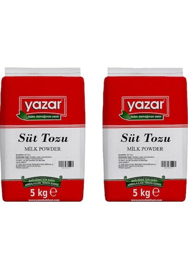 Yazar Süt Tozu İçilebilir 2 x 5 KG
