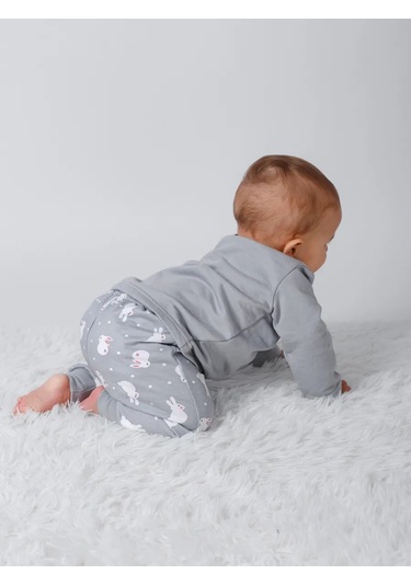 Topotushkı Yenidoğanlar İçin Uzun Kollu Tişört 277117951 Gri