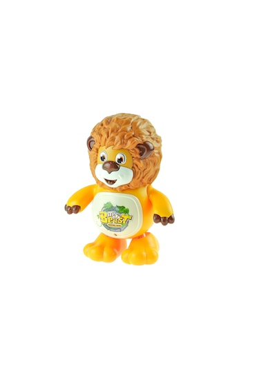 Işıklı Sesli Hareketli Oyuncak Aslan Sevimli Aslan 20 Cm