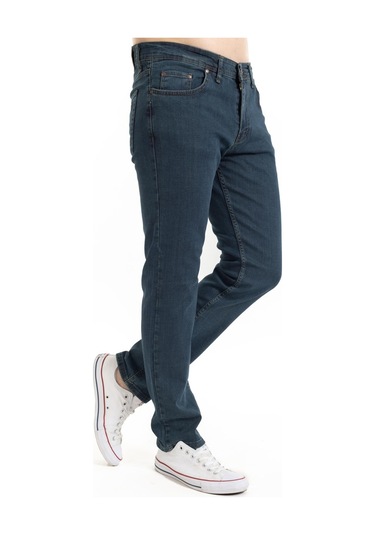 Yeni Sezon Erkek Dört Mevsimlik Likralı Regular Tam Kalıp Düz Paça Fermuarlı Yüksek Kaliteli Kot Pantolon 720-tint Yeşili Yeşil