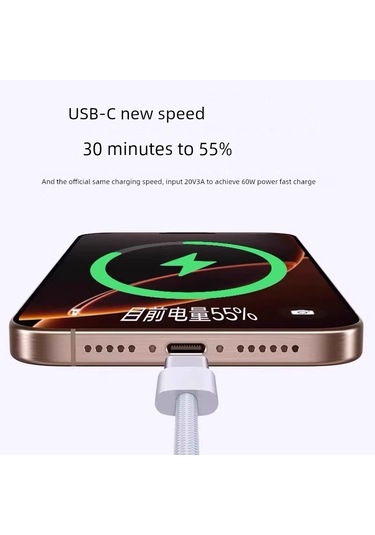 İphone Uyumlu 15/16 İçin Usb-c Örgülü Kablo 2.0m Um36001-4 Yurt Dışından
