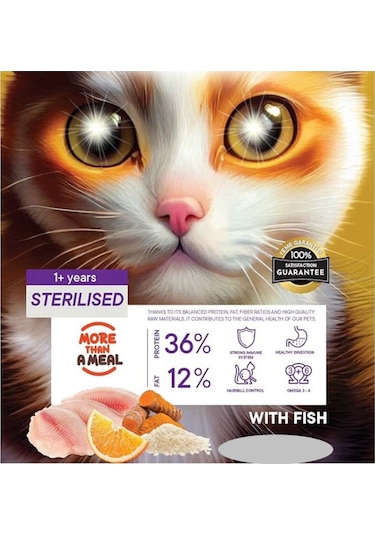 Kısırlaştırılmış Balık Etli Yetişkin Kedi Maması 3 Kg