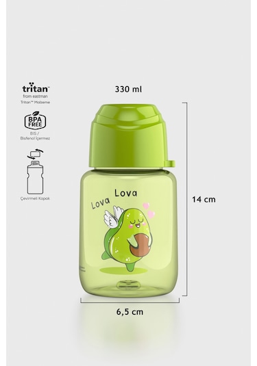 Renga Moi Baby Desenli 330 Ml Tritan Şişe 912061 Yeşil Yeşil