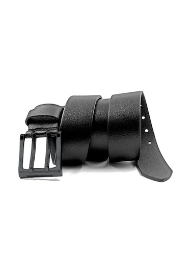 Manda Derisi Çift Dilli Spor Kot Kemer Siyah