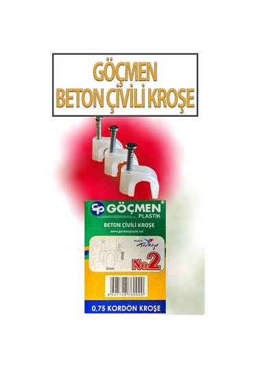 Beton Çivili Kroşe No 2 0,75 Kordon Kroşe Paket İçeriği 100 Adettir Diğer