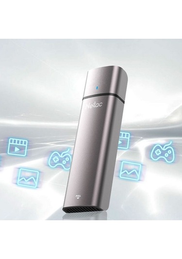 Novahub Netac Wh21 M.2 Sata Taşınabilir Hard Disk Kılıfı - Alüminyum, Dahili Kablo, Yüksek Hız, Kompakt Tasarım