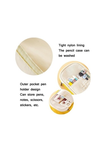 Willowhaven Angoo Pamuk Keten Büyük Kapasiteli Kalem Kırtasiye Çantası Siyah, 60x58x57cm, 480x876x883mm, 130g Siyah