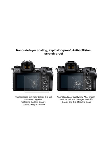 Nikon Z6 / Z7 İçin Puluz 2.5d 9h Temperli Cam Filmi