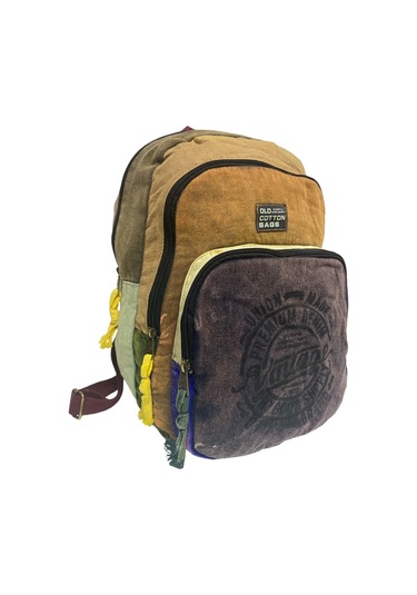 Kaliteli Vintage Disayn Sırt Gezi Çantası New Patchwork 5017 Camel