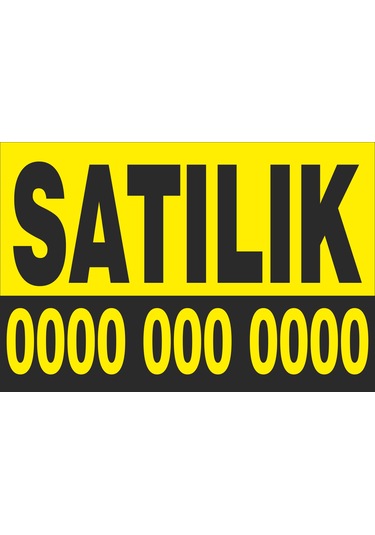 Kişiye Özel Satılık Kiralık Daire Oto Pvc Levha 30x20 Cm