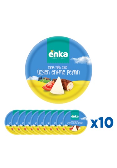 Enka Süt Üçgen Eritme Peyniri Yarım Yağlı 10'lu - 8 X 12.5 G