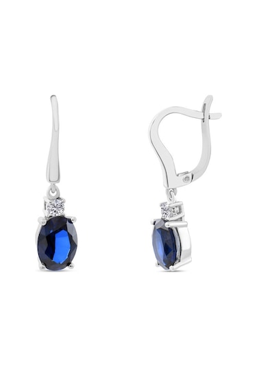 1.55 Karat Safir Pırlanta Küpe