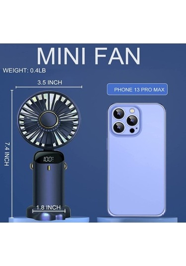 Jzcat Ayarlanabilir Usb Şarj Edilebilir 5000mah Küçük Masa Fanı