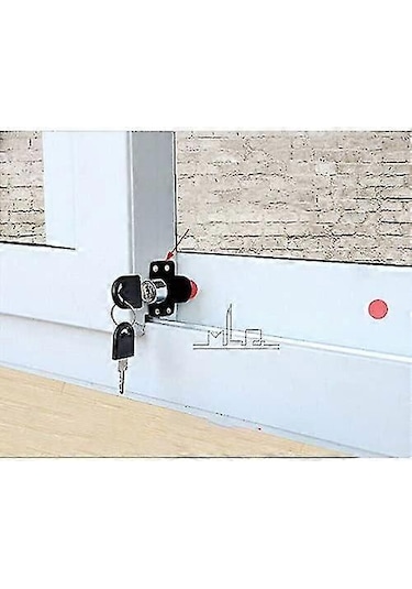 Veranda Kapısı İçin Yeni Sürgülü Pencere Kilidi - Gümüş - Vidalı