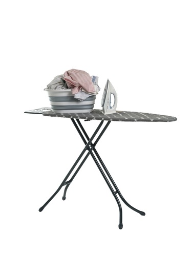 Elitepress Ayarlanabilir Ayaklı Lüks Ütü Masası Isıya Dayanıklı Extra Kumaş Antrasit