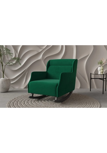 Nepal Sallanır Berjer Tv Koltuğu Dinlenme Koltuğu -yeşil Yeşil