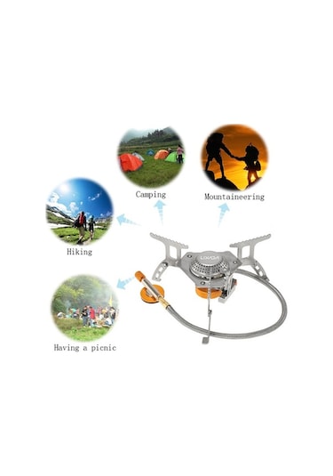 Ganzhoushop Sobası Soba Ocak Lixada Gaz Brülör Adaptör + Ju Gümüş