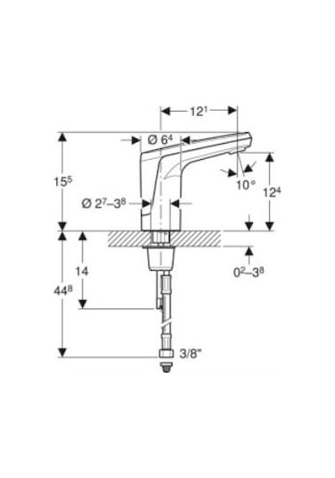 Geberit 116.133.21.1 Type 80 Fotoselli Lavabo Bataryası