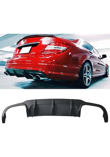 Mercedes W204 C63 Amg Difüzör PBlack 2007 2008 2009 2010 2011