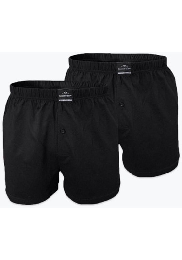 Malabadi 024 2'Li Paket Erkek Geniş Kalıp Boxer-Siyah