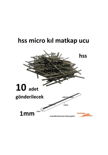 Mikro Hss Metal 1mm Matkap Ucu Kıl 10 Lu Paket Bir Milimlik Kalıp