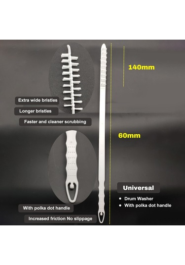 Kosona Beyaz Nilon Ev Aletleri Temizlik Fırçası - 600mm Uzun, Esnek, Verimli Temizleme - Çamaşır Makinesi, Kurutma Makinesi İçin Uygun