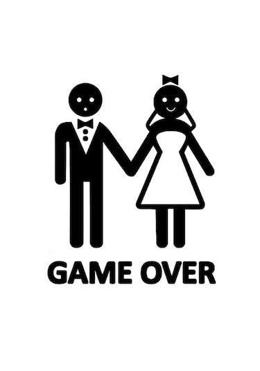 Gelin Damat Arabası Için Süsleme Game Over Yazısı