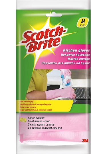 Scotch Brite Temizlik Eldiveni Pembe M