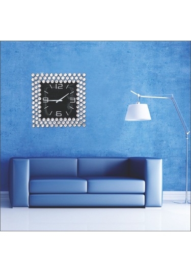 En Zengin Dekoratif Rustik Çok Taşlı Çerçeveli Duvar Saati Çok Renkli