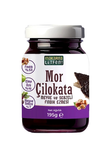 Makarna Lütfen! Mor Çilokata Antosiyoninli Fındık Kreması-195 Gram