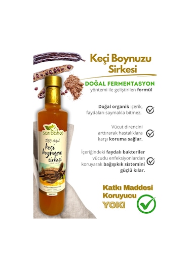 Keçiboynuzu Sirkesi 500 Ml - 2'li Paket Organik Doğal Fermantasyon