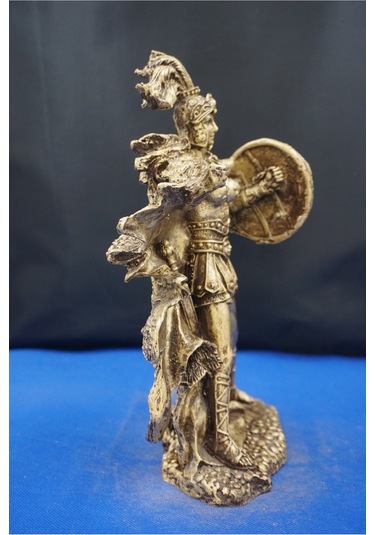 Athena Savaş Tanrıçası 26 Cm Mitolojik Heykel, Ev Dekor Ve Hediyelik Biblo Altın