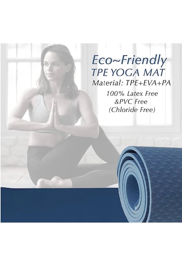 6mm Kalınlık Pilates Minderi /yoga Matı 183x61 Cm - Taşıma Askılı