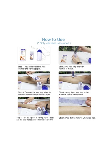 Hangfox Honey Flavor Hair Removal Wax Strips - Painless, Multi-body Use, Natural Ingredients For Men & Women