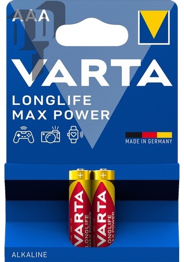 Varta 4703 Longlife Max Power AAA Size 2li İnce Kalem Pil