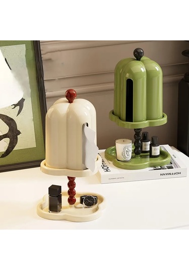 Beige Antik Tarzdaki Fransız Retro Doku Kutusu Gelişmiş Kutu Beyaz