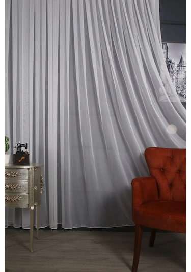 Caserta Home Kurşunlu Armürlü Lufian Tt Zemin Düz Tül Perde