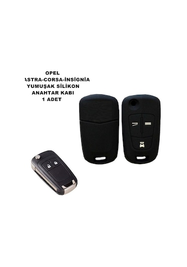 Opel Grubu 3 Tuşlu Silikon Anahtar Kılıfı Siyah 1 Adet (552023871)