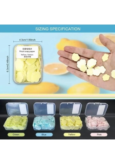 Pratik Hijyenik Çözüm 10 Adet Renkli Kağıt Sabun Kutusu 1000 Yaprak Kokulu Tek Kullanımlık El Sabunu Çok Renkli