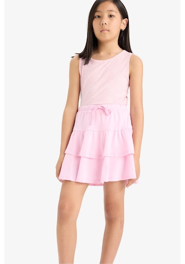 Defacto Kız Çocuk Bisiklet Yaka Basic Düz Atlet Z7815a625hspn47 Pembe