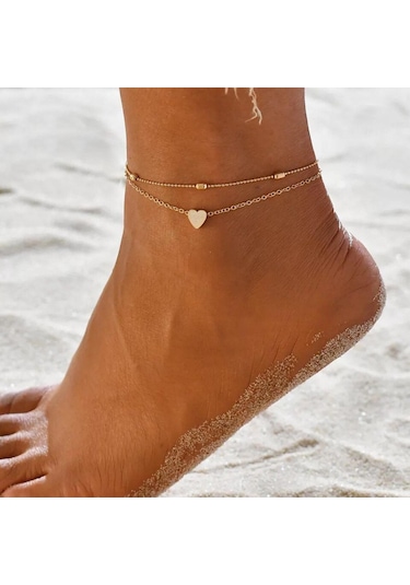 Suntek Vintage Kalp Şeklinde Plaj Tatili Kadınlar Için Altın Altın