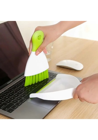 Yaleker Plastik El Tüpü Ve Süpürge Seti - Araç, Mobilya Temizliği İçin Kompakt, Dense Tüy, Kutuplara Ulaşır - Gri Beyaz Gri