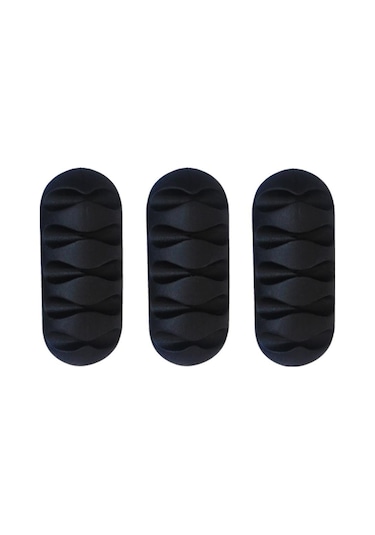 3 Adet 5 Kanallı Kablo Kanalı Tutucu Düzenleyici Sabitleyici N11.164